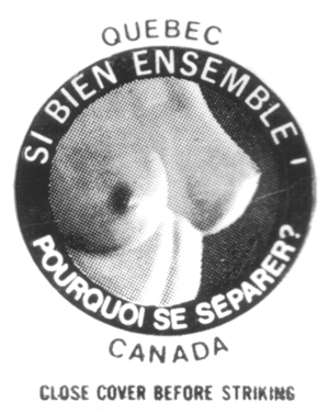 Paquet d'allumettes référendaire.