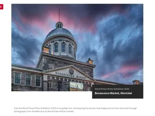 Page d'accueil du site de l'expo World Press Photo Montréal