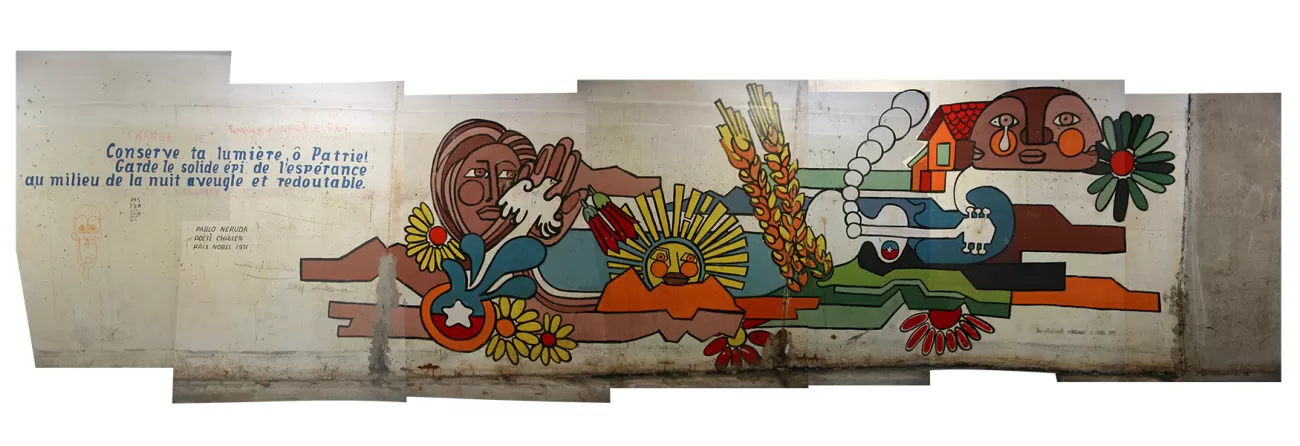 La murale des étudiants chiliens de l'Université Laval (1977)