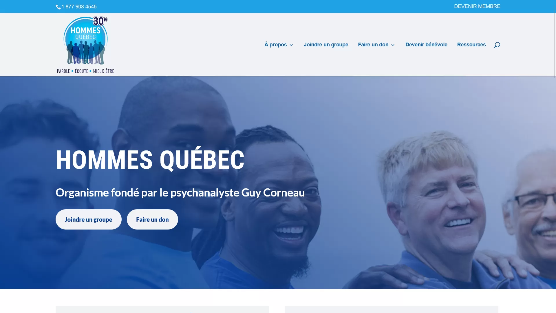 Hommes Québec - Page d'accueil