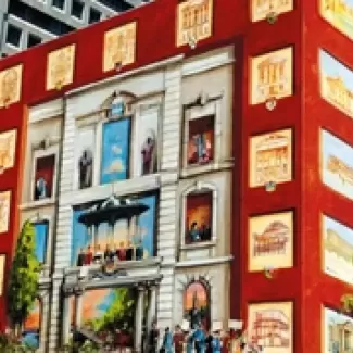 La fresque des capitales BMO (esquisse du projet initial)