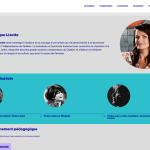 Bottom of a Nos géants page with related content