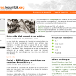 Site Web de Koumbit (site interactif destiné aux membres)