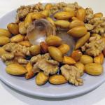 Entrée de noix et amandes sur glace